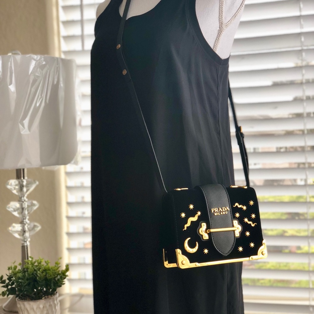 Prada-Cahier Black Crossbody mini bag